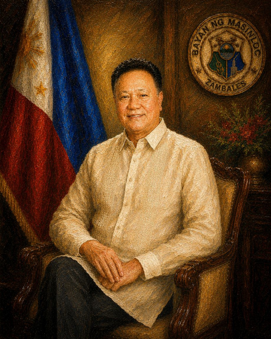 Portrait of Engr. Jessu Estella Edora, former Municipal Mayor of Masinloc