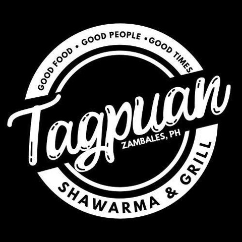 Tagpuan Shawarma & Grill logo: the name in white script inside a ring reading Good Food, Good People, Good Times